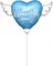 Heart Balloon on a Stick with Angel Wings – 8" Memorial & Remembrance Balloon (Blue) 13 x 2 x 8 inches